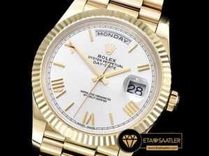 RDD0205A - DayDate 40mm Flt YGYG Silv Wht Roman Noob A3255 Mod - 01.jpg